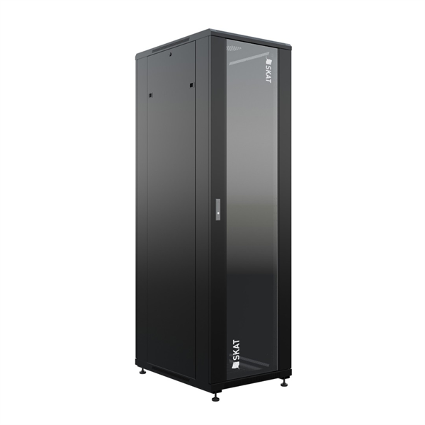 (4402) Бастион SKAT TB-22R680GF-B Телекоммуникационный шкаф 22U/600x800мм/Пд-стекло/Зд-металл/RAL9005/53,3кг/1.5 л.г