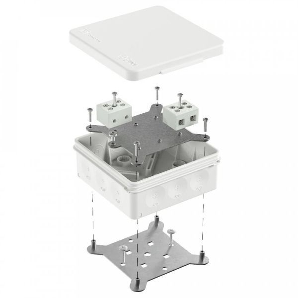 Коробка огнестойкая для о/п двухкомпонентная 60-0303-FR10.0-4 Е15-Е120 RAL9003 100х100х40 (16 шт/уп)