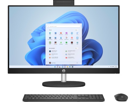 HP 27-cr0033ci NT 27" FHD(1920x1080) Core i3-1315U, 8GB DDR4 3200 (1x8GB), SSD 512Gb,  Intel Internal Graphics, noDVD, kbd(rus)&mouse wireless, HD Webcam,  Jet Black, Windows 11 SL, 1Y Wty