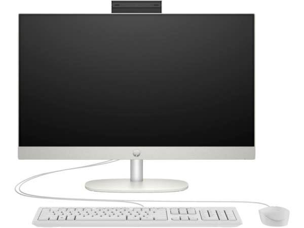 HP ProOne 245 G10 All-in-One NT 23,8"LED UWVA IPS (1920x1080)Ryzen7-7730U,8GB,512GB,eng usb kbd,mouse,5MP,WiFi,BT,White,DOS,1Wty