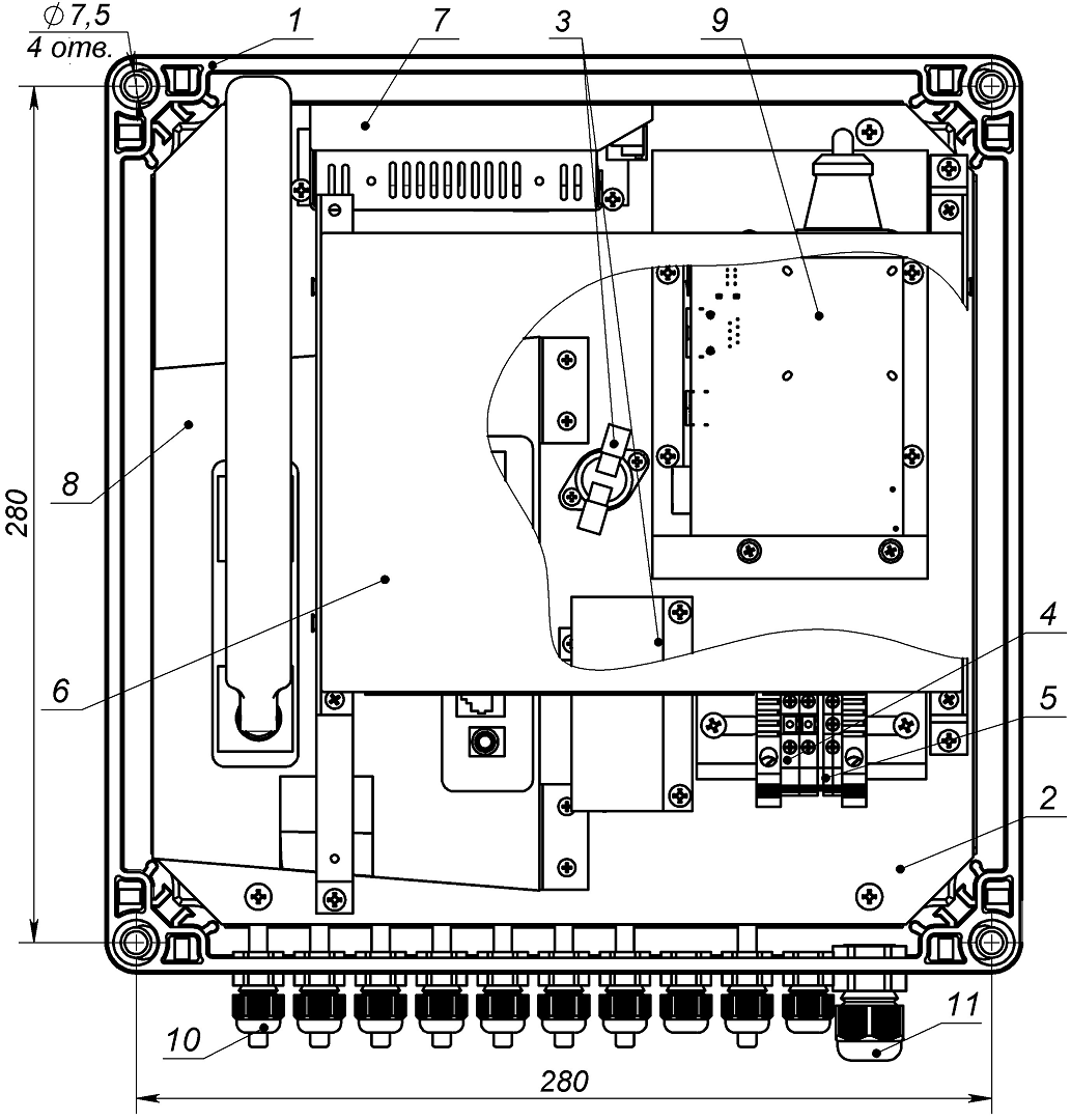 Состав УСВР-8PoE/GSM/Wi-Fi