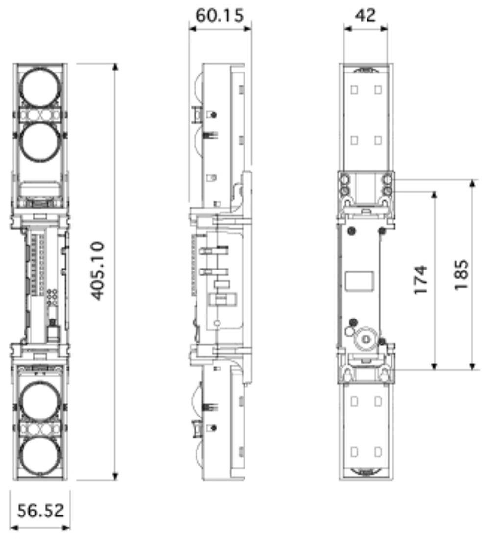 Габаритные размеры OPTEX SL-200QDP-BT