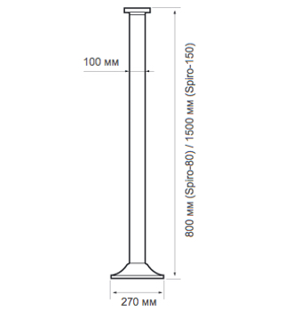 Габаритные размеры OPTEX SPIRO 150