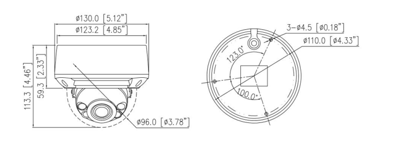 Купольная камера наблюдения 5Мп DWC-SDS-D251. Изображение  1
