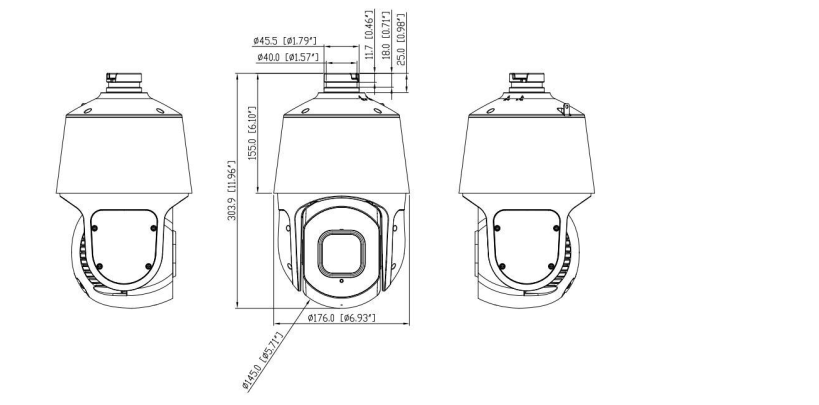 Купольная поворотная камера наблюдения 4Мп 30х DWC-SDS-PT351. Изображение  1