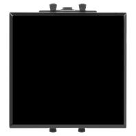 Кнопка одноклавишная модульная, Avanti, черный квадрат, 2 модуля