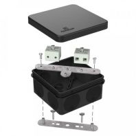 Коробка огнестойкая для о/п двухкомпонентная 60-0210-FR6.0-4 Е15-Е120 RAL9005 80х80х40 (44 шт/кор)