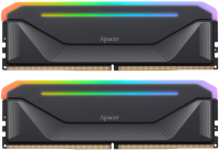 Apacer  DDR5  32GB  5200MHz DIMM NOX RGB Black Gaming Memory (PC5-41600) CL40 1.25V Kit (2x16GB) (Retail) 2048*8 Heat Sink (Retail) 3 years (AH5U32G52C522NBAA-2)
