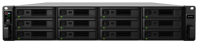Synology Rack 2U/12bay DualCont Array (QC2,4GhzCPU/8Gbupto64/2x1GbE+1x10GbERJ45(+1xExpSlot) per contr)NoHDD(upto12 2,5"/3,5"SASupto36with 2xRXD1219SAS),RAIDBasic,JBOD,0,1,5,6,10,F1/2xRPS/norail/1YW'