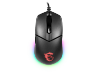 Gaming Mouse MSI Clutch GM11, Wired, DPI 5000, symmetrical design, RGB lighting, Black
