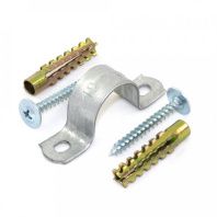 Комплекты для крепления ОКЛ с использованием самореза, дюбеля и скобы СМД d16-17 мм (100 шт)