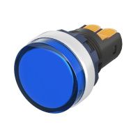 Сигнальный индикатор со встроенным диодом 9-24В, синий, алюминий, зажим Plug-In