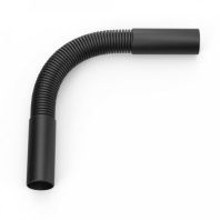 Поворот гибкий гофрированный чёрный d20 мм (35шт/420шт уп/кор)