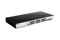 Управляемый L2 PoE-коммутатор, 24x1000Base-T PoE, 4x1000Base-X SFP, PoE-бюджет 193 Вт, защита от статического электричества до 6 кВ, CLI, консольный порт RJ-45, поддержка Dying Gasp