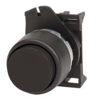 Головка кнопки выпуклая без фиксации, черная