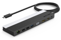 Docking Station WAVLINK USB-C 4K Universal /85W PowerDelivery/2xUSB3.0/2xUSB2.0/1xUSB C/1xDP 4K 30HZ/1xHDMI 4K 30HZ/1xVGA/1xGigabit LAN/1xAudio In/Out/1xSD/Micro SD CardReader