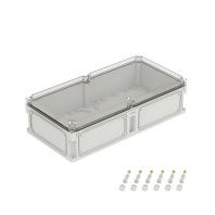 Корпус RAM box без МП 600х300х160 мм, с фланцами, прозрачная крышка высотой 35 мм, IP66/IP67