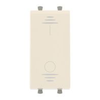 Выключатель двухполюсный одноклавишный модульный, Avanti, ванильная дымка, 1 модуль