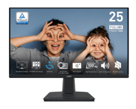 MSI PRO MP251P 24.5" 16:9 FHD(1920x1080) IPS Flat,1ms(MPRT),1300:1,100M:1,300nit,178/178,HDMI 1.4,VGA(D-Sub),Speaker,Tilt,Swivel,Height,Pivot,VESA,100Hz,Black,1y war-ty