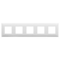 Рамка 5 постов (10 мод.), Avanti, белое облако