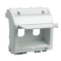 Адаптер для двух оптоволоконных разъемов типа ST, белый, 2мод.