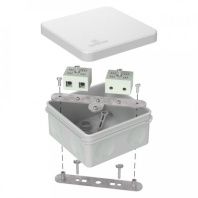 Коробка огнестойкая для о/п двухкомпонентная 60-0210-FR10.0-4 Е15-Е120 RAL7035 80х80х40