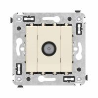 Розетка TV оконечная в стену, Avanti, ванильная дымка