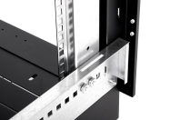 Шкаф серверный напольный 22U (600 × 1000) дверь перфорированная 2 шт., цвет черный