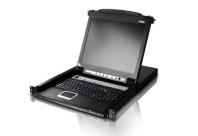 ATEN 19" 1-Local/Remote Share Access 16-Port Multi-Interface Cat 5 Dual Rail LCD KVM over IP switch
