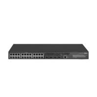 DAHUA 28-портовый управляемый коммутатор, уровень L3 Порты: 24 RJ45 10/100/1000Мбит/с, 4 SFP+ 1000/10000Мбит/с(uplink); питание: 100~240В(AC); грозозащита: до 6кВ