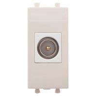 Розетка TV одиночная модульная, Avanti, ванильная дымка, 1 модуль