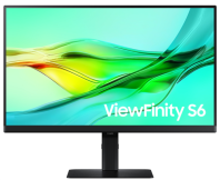 Samsung 24" ViewFinity S6 S60UD S24D604UAU IPS 16:9 2560x1440x100Hz 5ms 350cd 1000:1 1,07B 178/178 DP (IN); DP (OUT); HDMI; USB-C (90 Вт); USB3.0x3; RJ45; HAS Pivot Tilt Swiv VESA Black