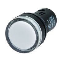 Сигнальный индикатор со встроенным диодом 220В, белый