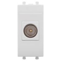 Розетка TV одиночная модульная, Avanti, белое облако, 1 модуль