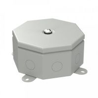 Коробка металлическая Октагон серая 130х130х63 (9 шт/кор)