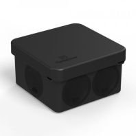 Коробка распределительная 60-0200-9005 для прямого монтажа двухкомпонентная безгалогенная (HF) чёрная 70х70х40 (150шт/кор)