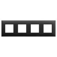 Рамка 4 поста (8 мод.), Avanti, черный матовый
