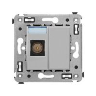 Розетка TV одиночная в стену, Avanti, закаленная сталь