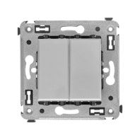 Кнопка двухклавишная в стену, Avanti, закаленная сталь