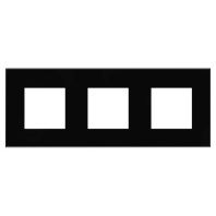 Рамка 3 поста (6 мод.), Avanti, черный квадрат