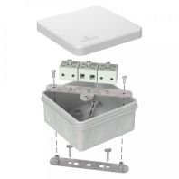 Коробка огнестойкая для о/п двухкомпонентная 60-0210-FR6.0-6 Е15-Е120 RAL7035 80х80х40