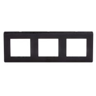 Рамка на 2+2+2 модуля (трехместная), черная