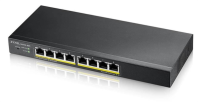 Smart L2 коммутатор PoE+ Zyxel NebulaFlex GS1915-8EP, 8xGE PoE+, бесшумный (без вентилятора), бюджет PoE 60 Вт