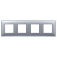 Рамка 4 поста (8 мод.), Avanti, закаленная сталь