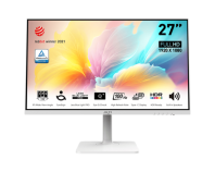 MSI Modern MD2712PW 27" 16:9 FHD(1920x1080) IPS Flat,1ms(MPRT),1000:1,100M:1,300nit,178/178,HDMI 1.4,USB-C,Speaker,Tilt,Swivel,Height,Pivot,VESA,100Hz,White(white cable),1y war-ty
