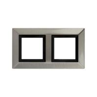 Рамка из металла 2 поста (4 мод.), Avanti, никелированная