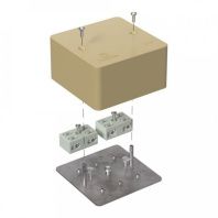 Коробка огнестойкая разветвительная для кабель-канала 40-0460-FR6.0-4-4-Р Е15-Е60 RAL1001 85х85х45 (44 шт/кор)