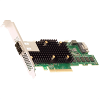 Broadcom Controller 9580-8I8E SGL (05-50076-00) PCIe 4.0 x8 LP, SAS/SATA/NVMe, RAID 0,1,5,6,10,50,60, 16port(1*int SFF8654 + 2*ext SFF8644), 8GB Cache, 3916ROC, RTL, 1 year