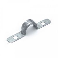 Скоба металлическая двухлапковая усиленная противопожарная СМДУ d16-17 мм отв. d 6,5 мм (100шт/1000шт уп/кор)