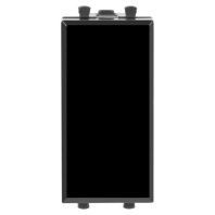 Кнопка модульная, Avanti, черный квадрат, 1 модуль